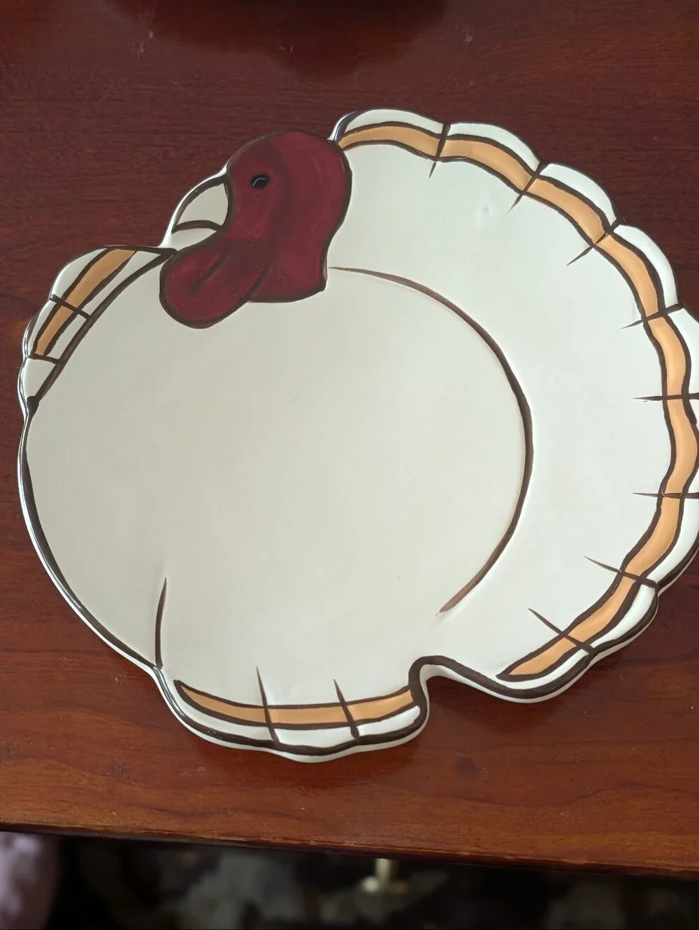 Pottery Barn set of 4 Gobble turkey Appetizer/Dessert Plates